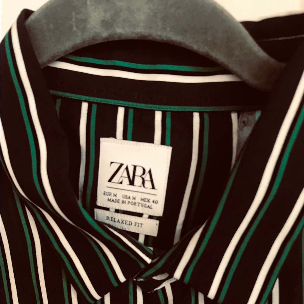 Zara Oversized Striped Button Up Unisex - image 2